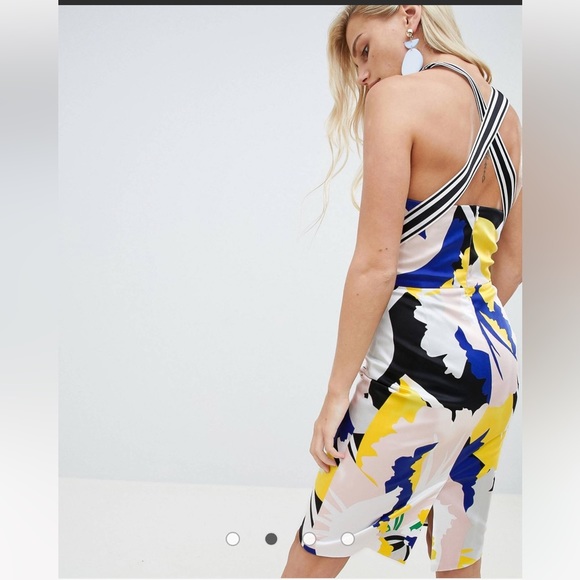 *NEW* Karen Millen Cotton Floral Pencil Dress - Picture 3 of 11